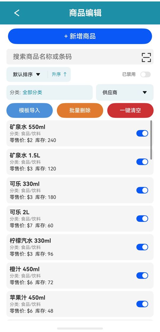 商品编辑管理页